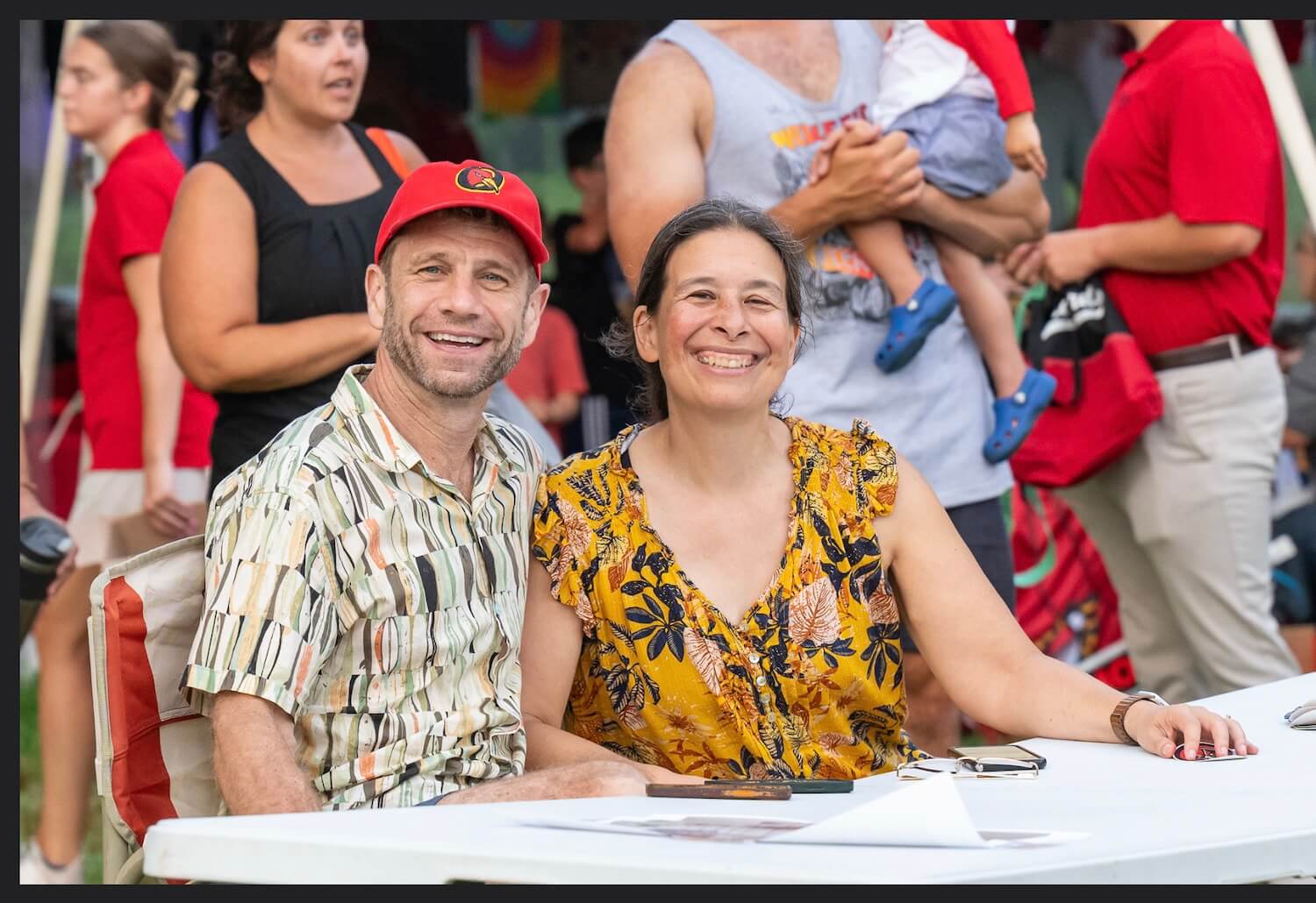 Her nice husband Justin commandeered a table for Bot HQ, which was quickly surrounded by parents and children.