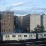 You could see her building from the upper deck of the Stadium (top right.)