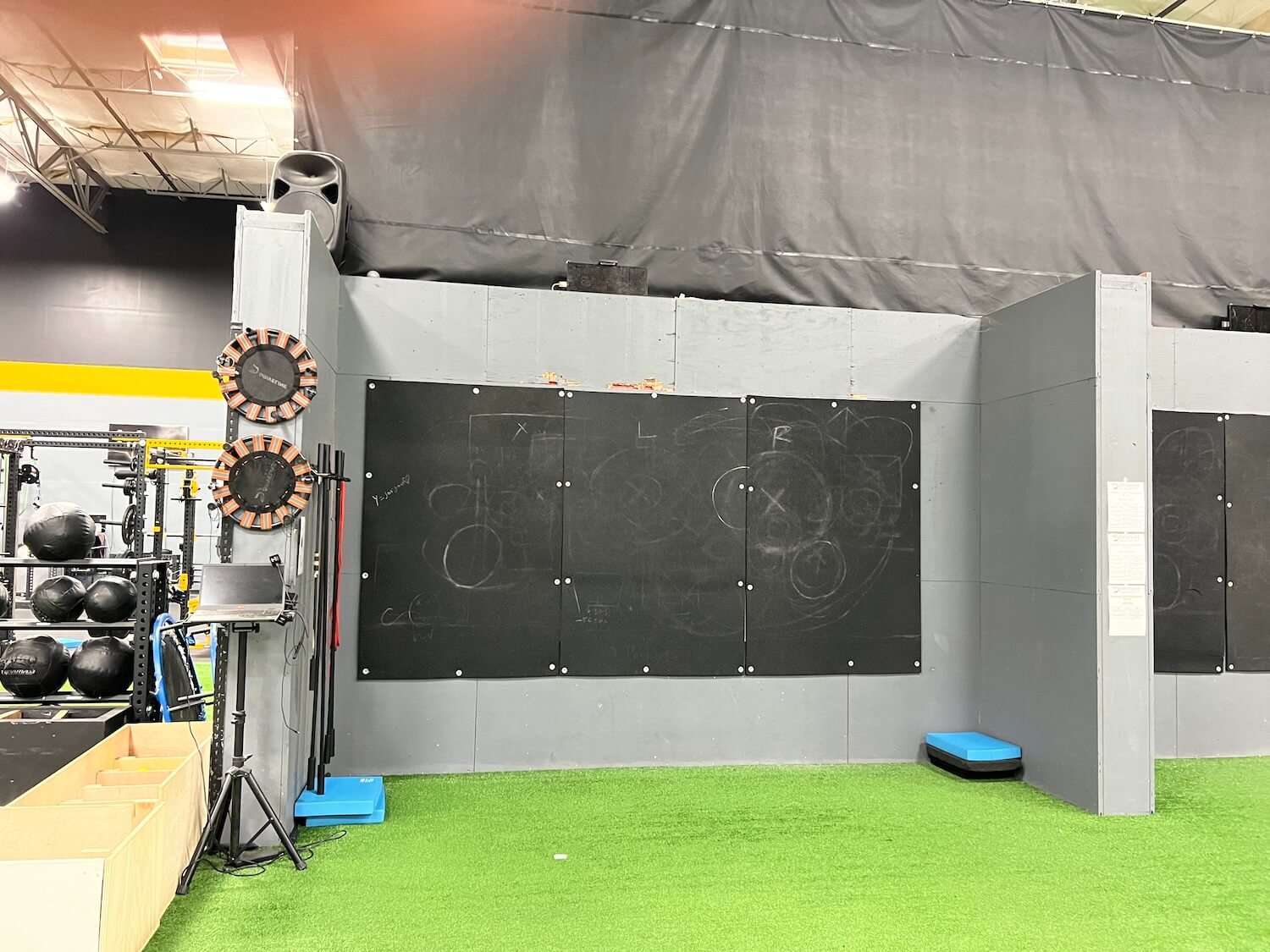 Sometimes they play volleyball with twenty-pound medicine balls. Other times they hurl weighted balls at walls.