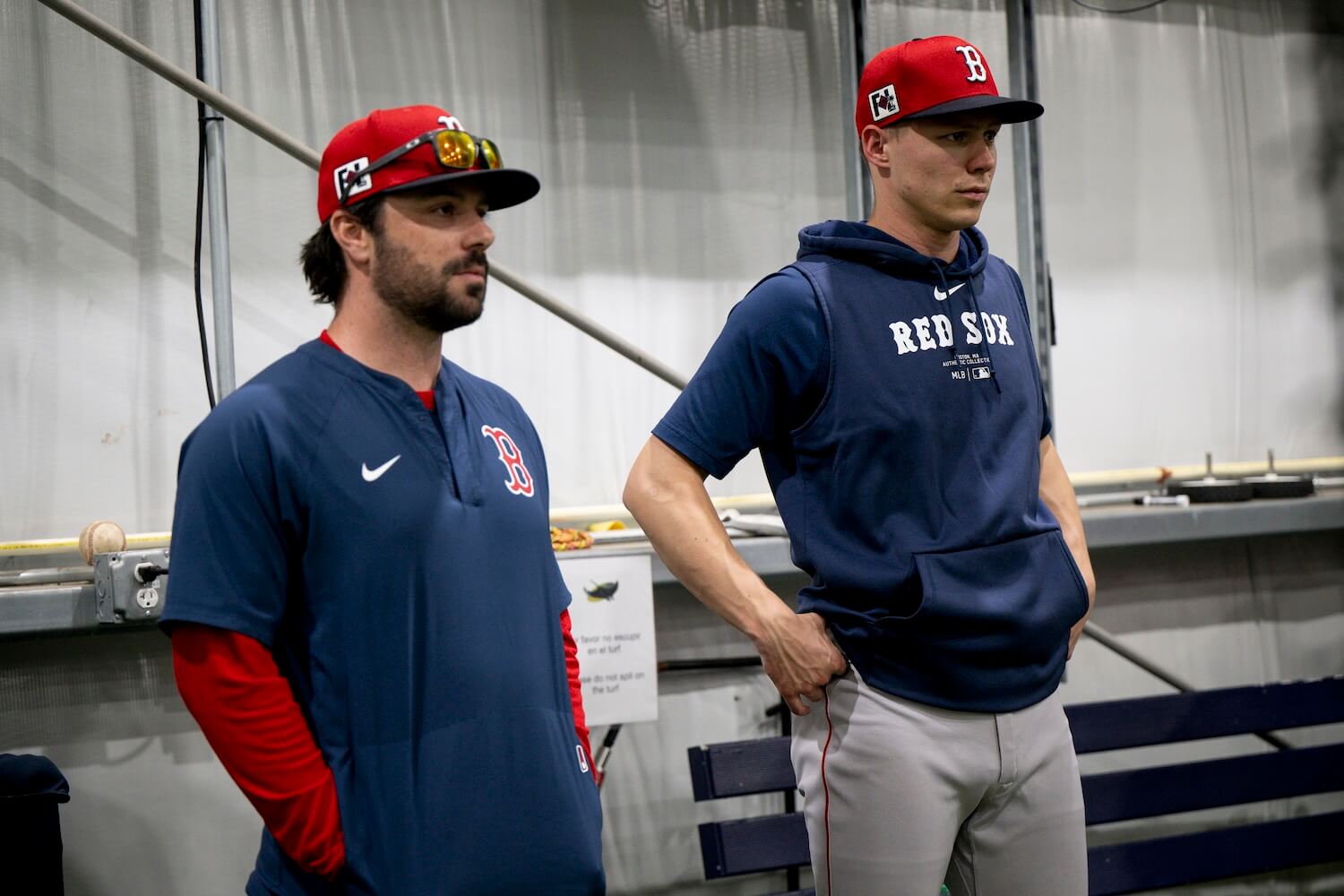 Jason Ochart had just been hired to oversee the Red Sox minor league hitting program. That's him with Roman Anthony, then #1 prospect in baseball.