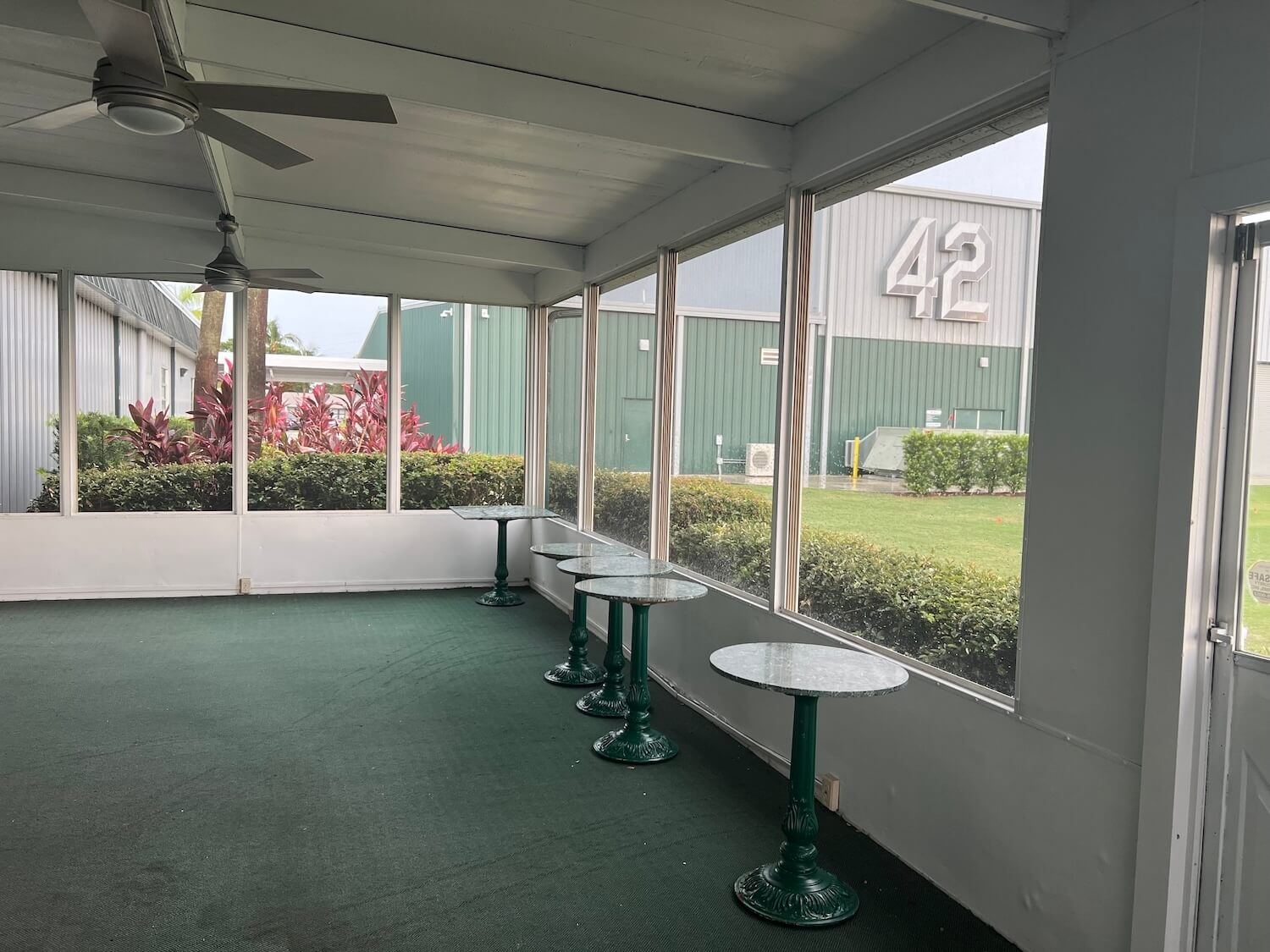 The old screened porch where I met Sandy Koufax is a vestige of old Dodgertown. Building 42, a new indoor training center, is built on the site of Branch Rickey's string area where Dodgers learned to hit the corners.